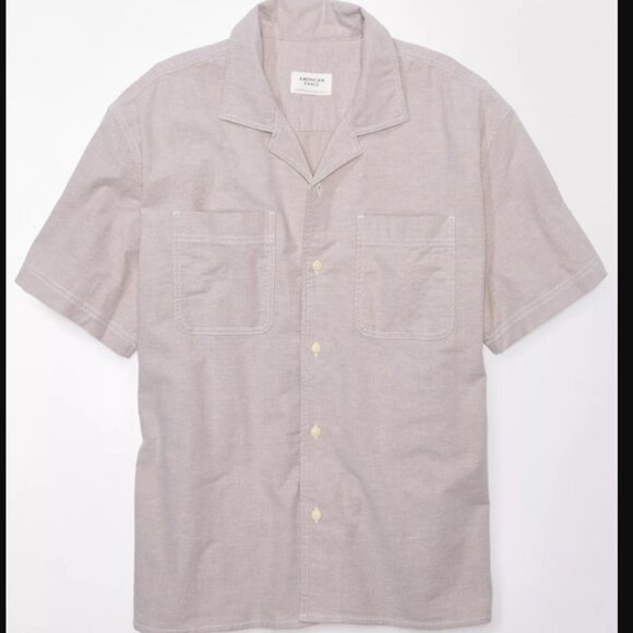 American Eagle Large Button-Up Poolside Shirt - Picture 6 of 7
